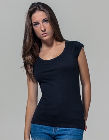 B-BY035-Ladies Back Cut Tee